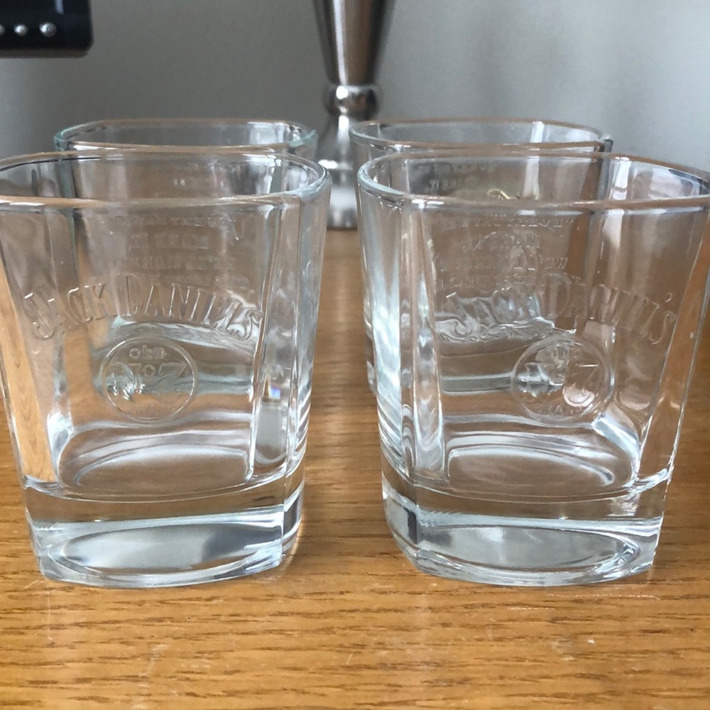 🆕4 Jack Daniels Rock Glasses